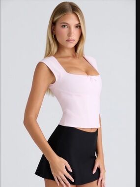 HOUSE OF CB 'The Cap Sleeve' Pink Corset Top/Size S-US 4-6/$135